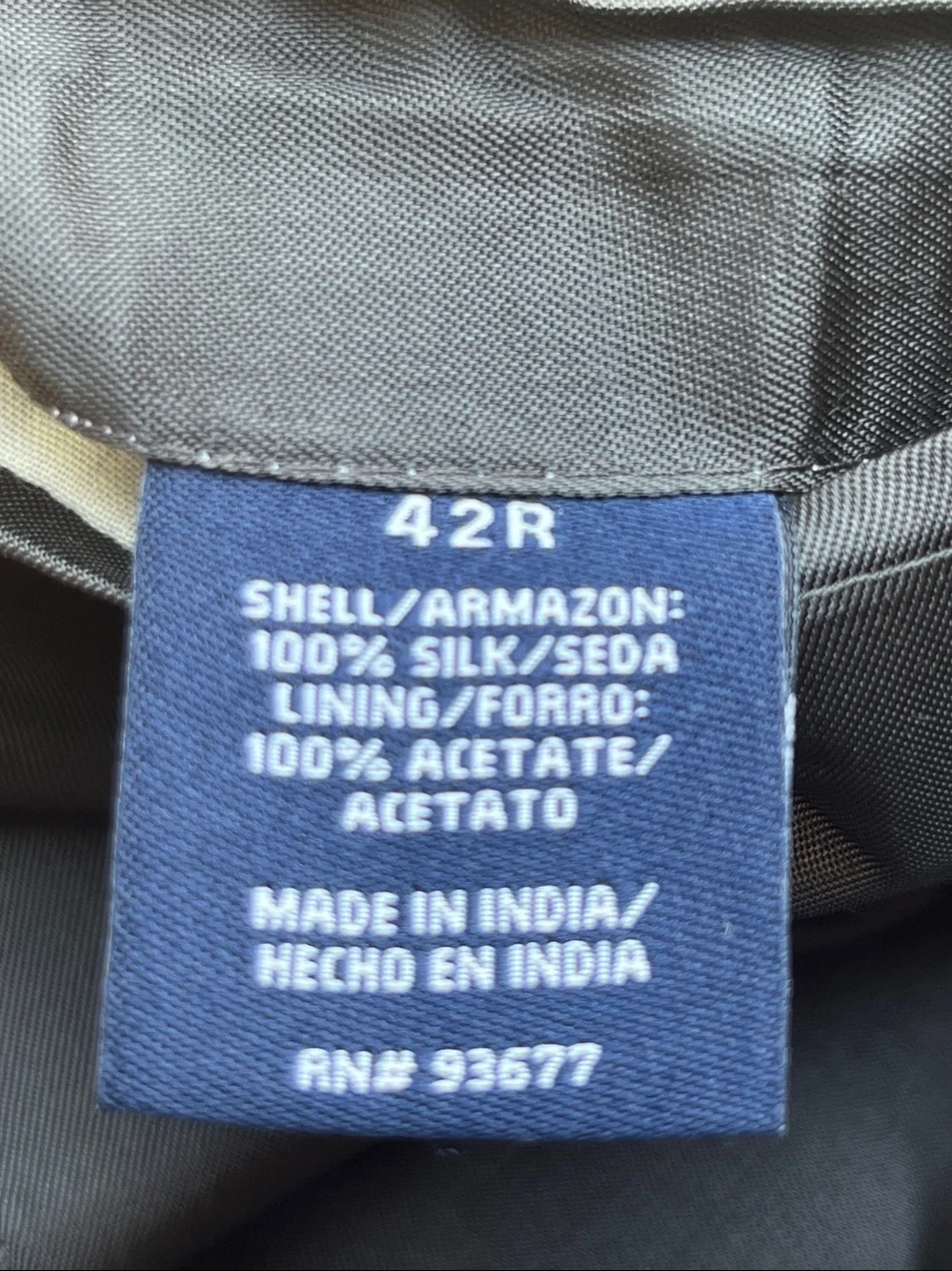 Stafford all silk herringbone pattern blazer 42R